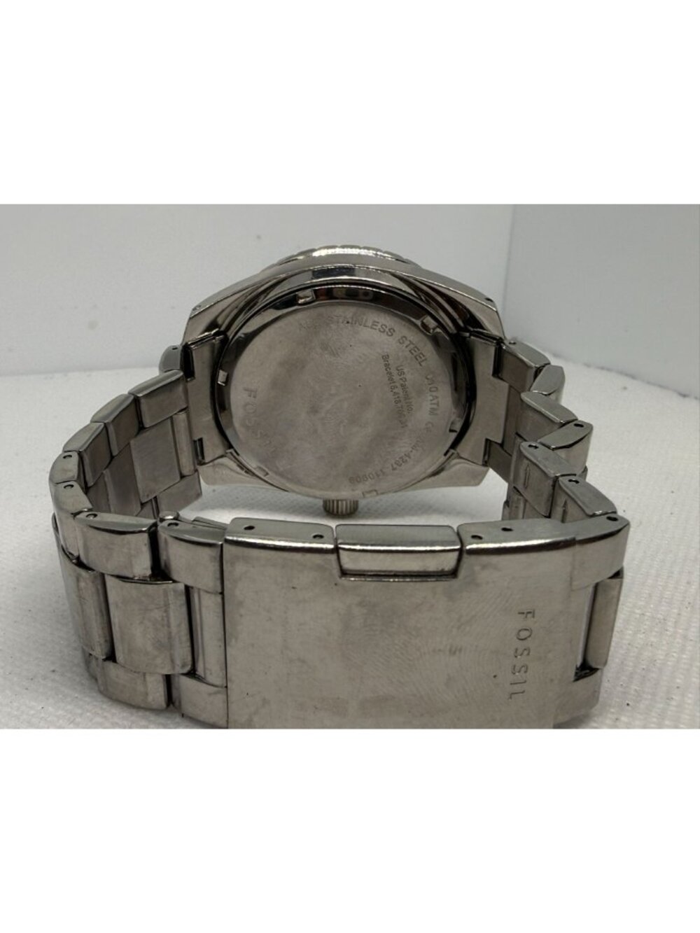 Fossil AM4237 Men's 45mm Stainless Steel Black Dial Analog Date Watch - Picture 10 of 11